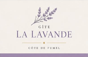 Gite La Lavande Logo van gite La Lavande, een vakantiewoning in Zuid Frankrijk met een minimalistisch en sfeervol ontwerp.